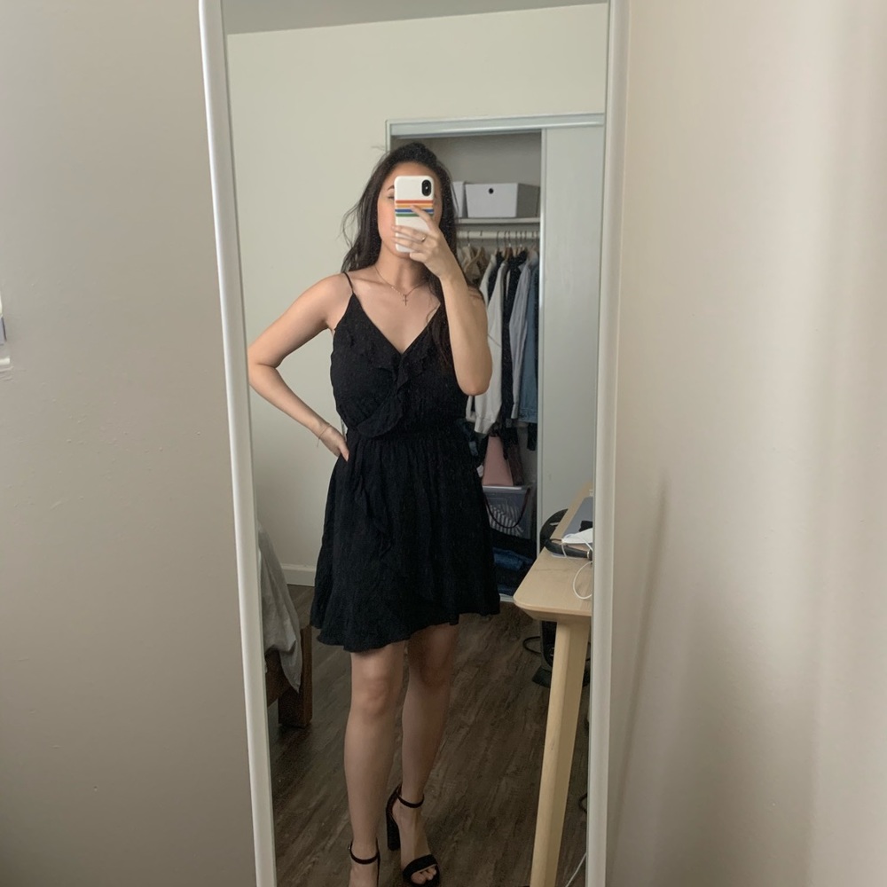 Express Black Dress Ruffle Detailing (new w/ tag)